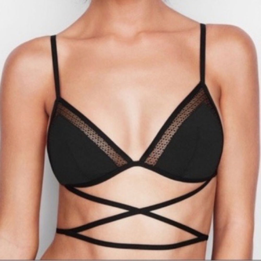 SET OF VICTORIA’S SECRET STRAPPY WRAP TRIANGLE BRALETTES